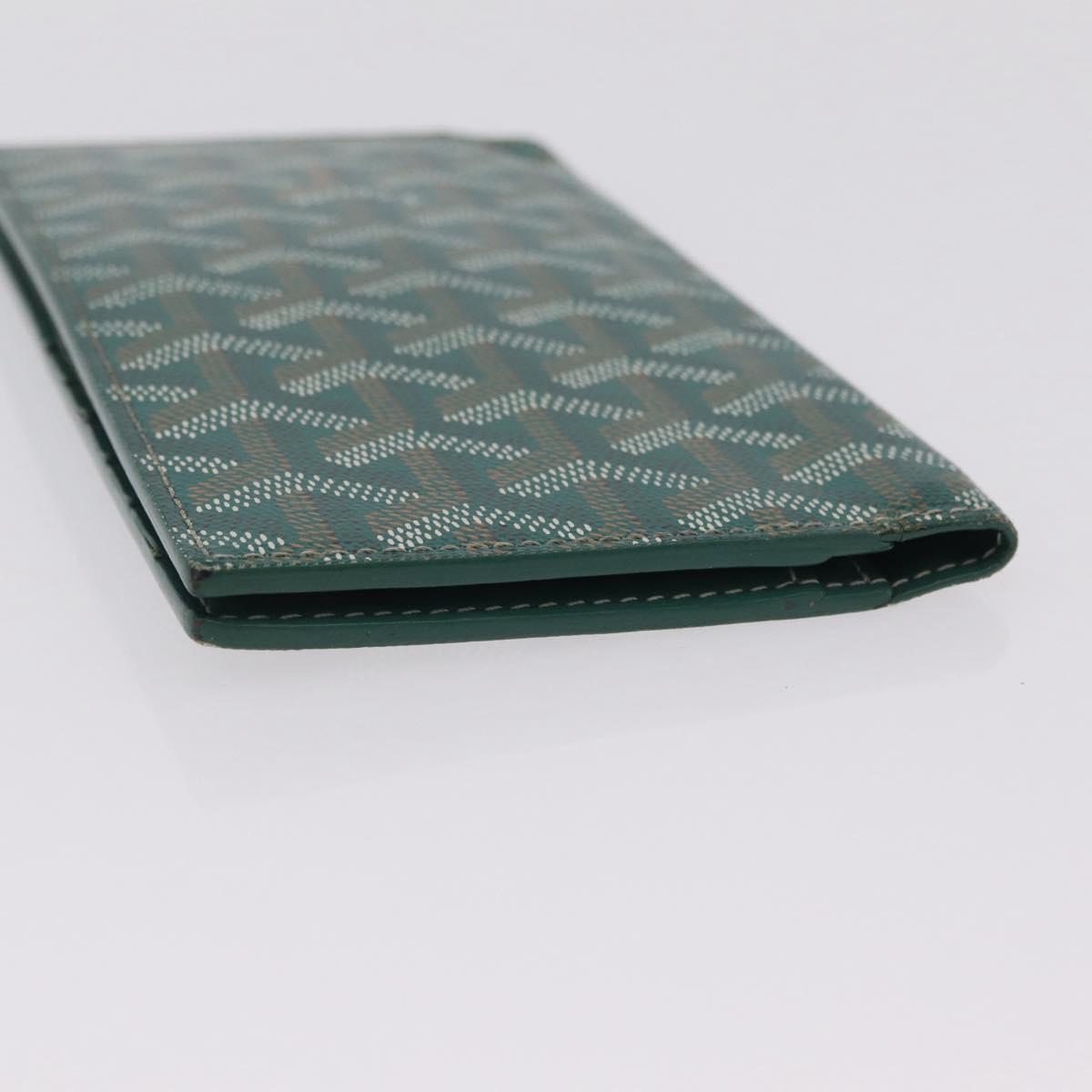 Goyard Herringbone Long Wallet PVC Green Auth 207130M