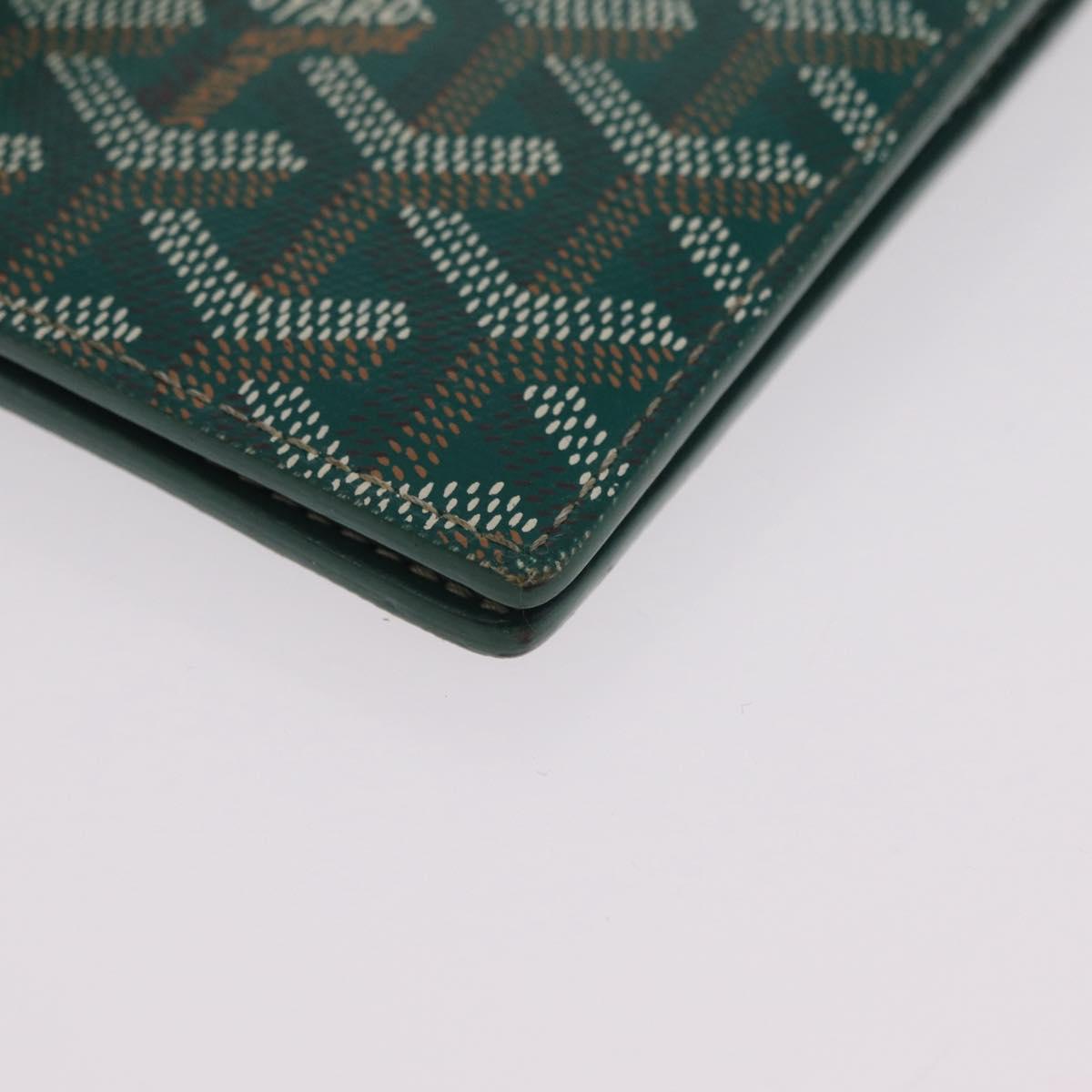 Goyard Herringbone Long Wallet PVC Green Auth 207130M