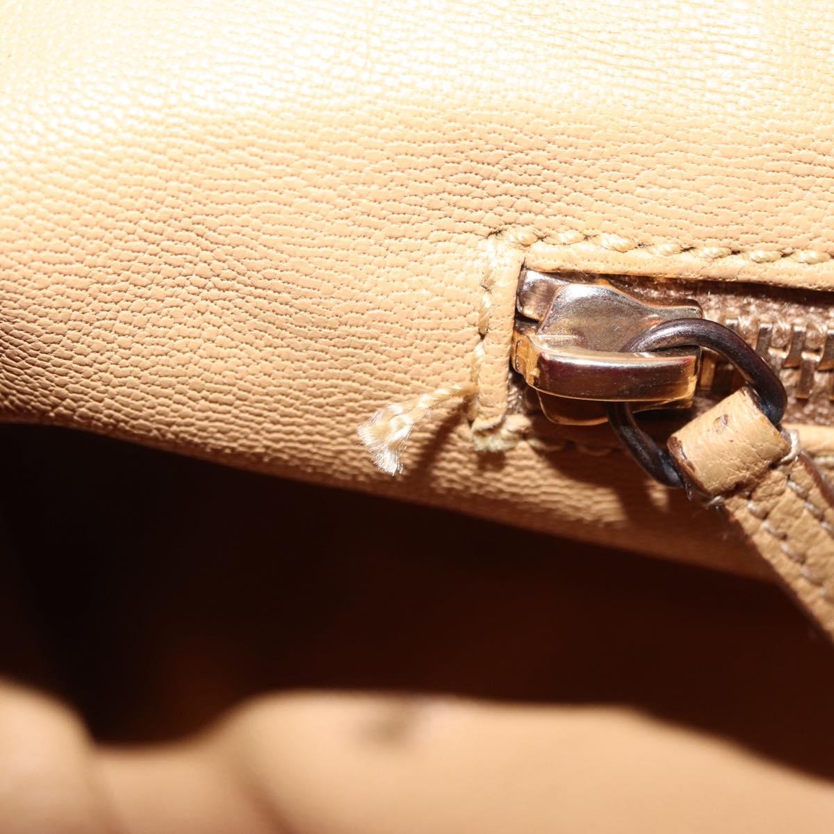 PRADA Chain Shoulder Bag Vittero Dino Leather Red Gold Auth 207148A