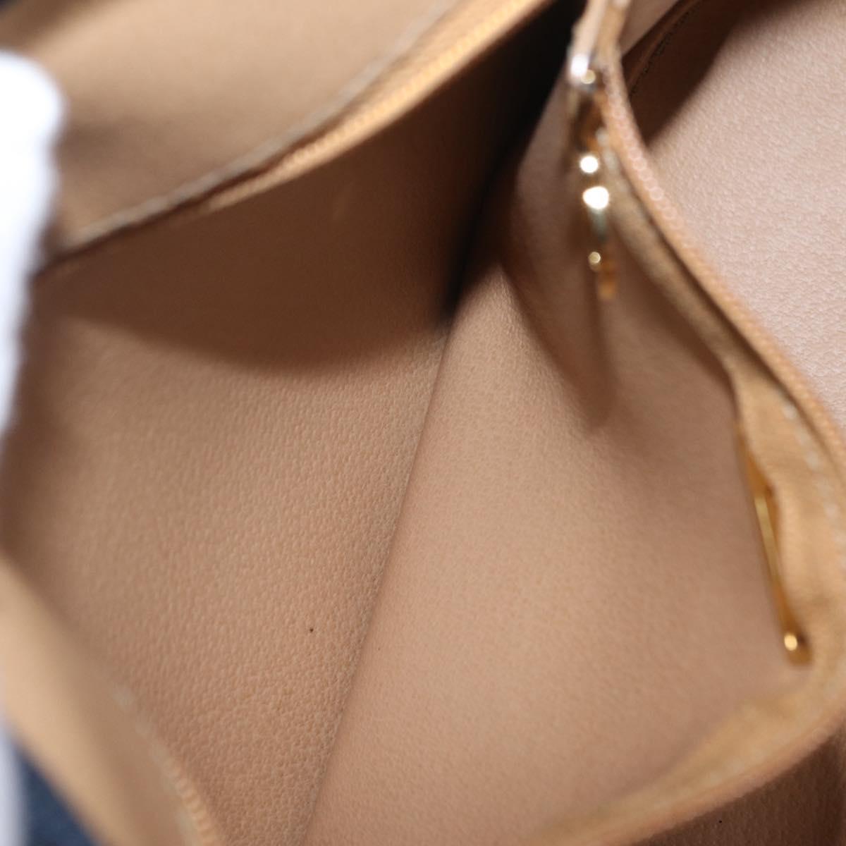 Christian Dior Trotter Canvas Hand Bag PVC Navy Gold Auth 207155A