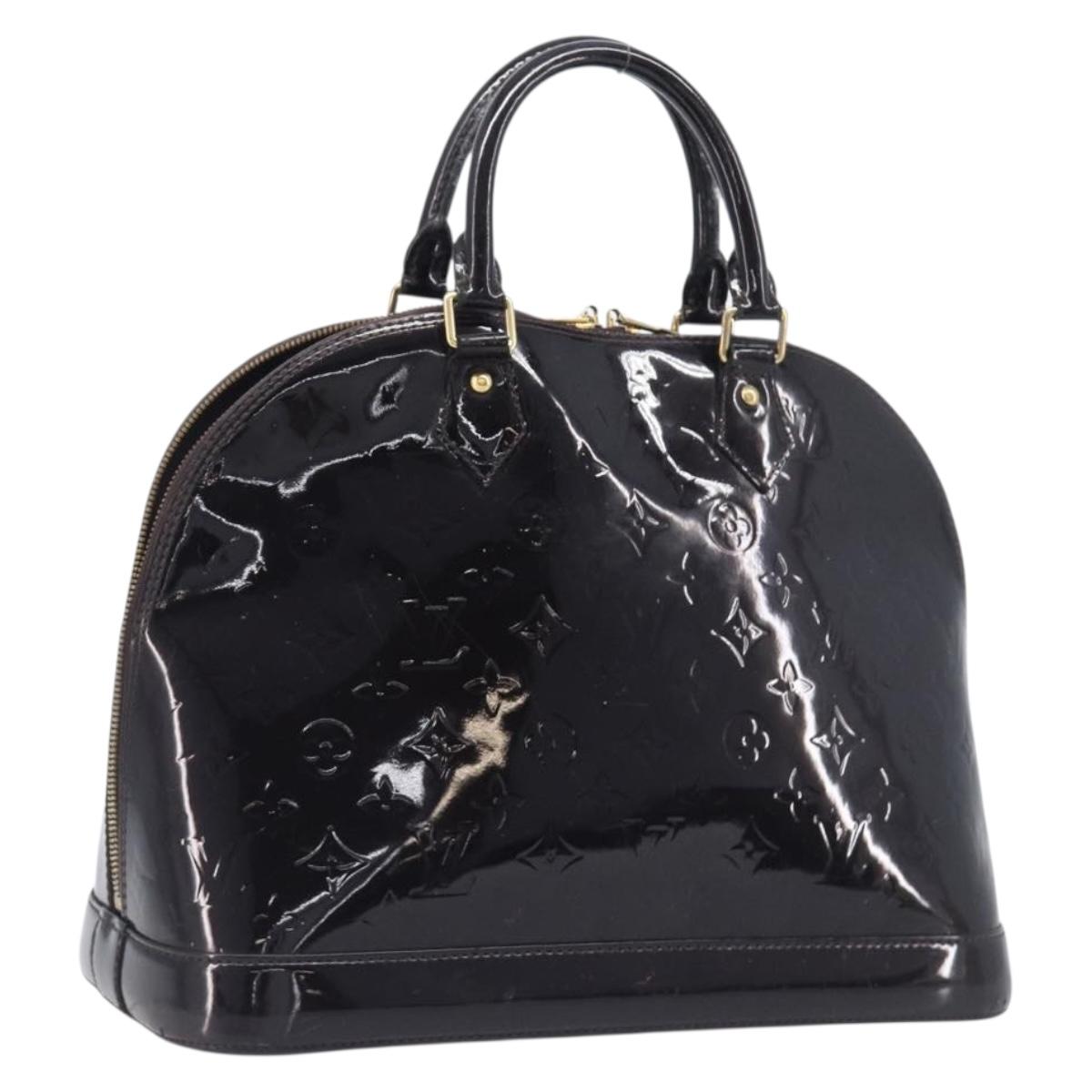 LOUIS VUITTON Monogram Vernis Alma GM Hand Bag Amarante M93595 LV Auth 207207