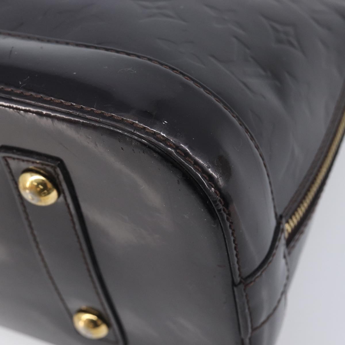 LOUIS VUITTON Monogram Vernis Alma GM Hand Bag Amarante M93595 LV Auth 207207