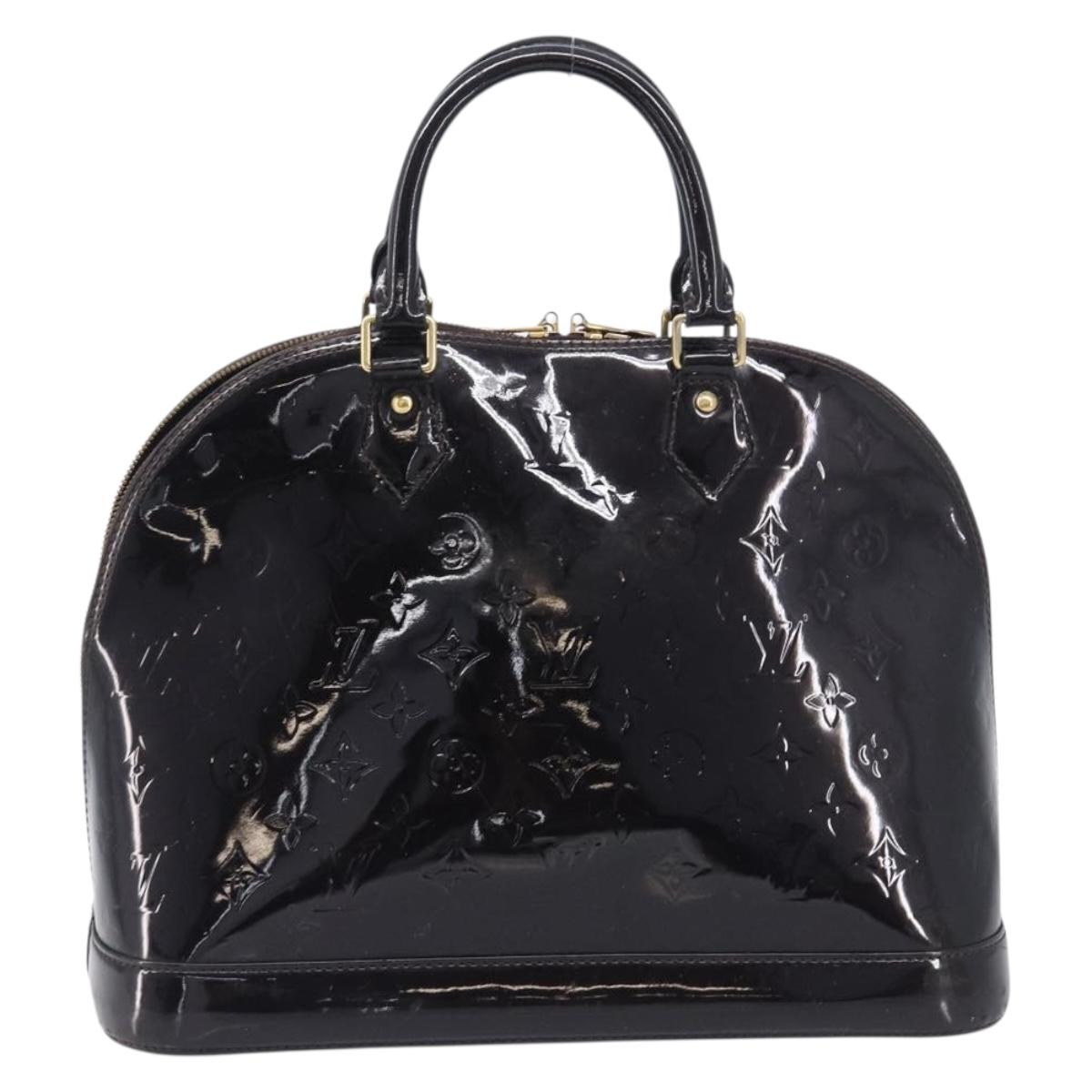 LOUIS VUITTON Monogram Vernis Alma GM Hand Bag Amarante M93595 LV Auth 207207