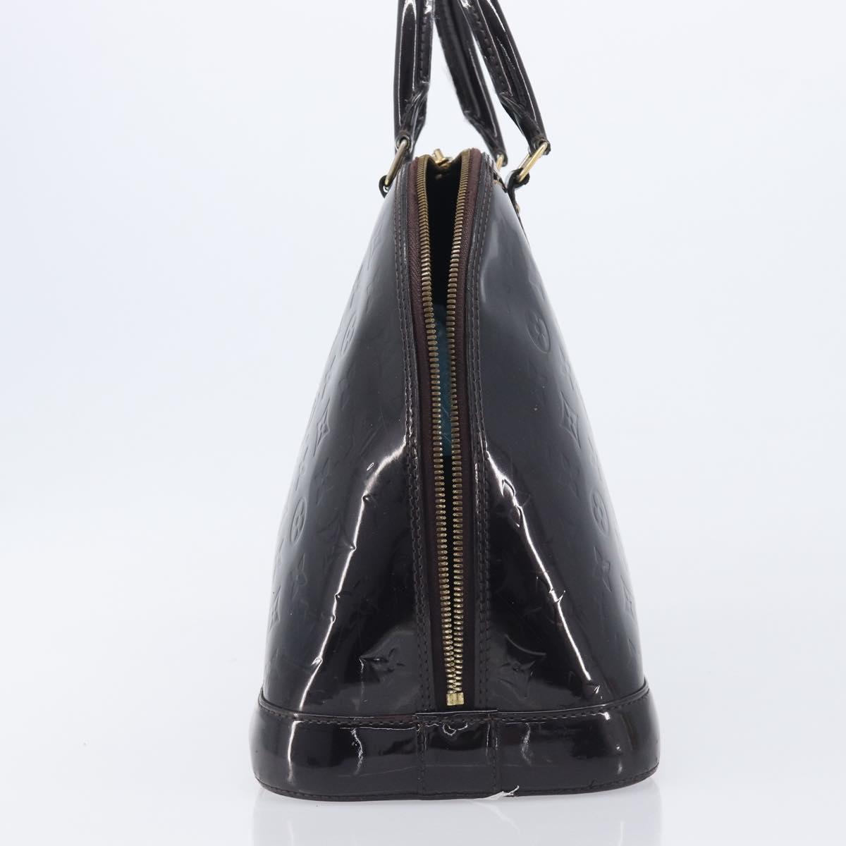 LOUIS VUITTON Monogram Vernis Alma GM Hand Bag Amarante M93595 LV Auth 207207