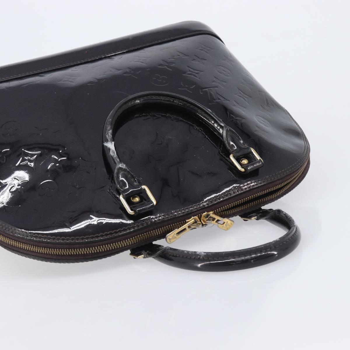 LOUIS VUITTON Monogram Vernis Alma GM Hand Bag Amarante M93595 LV Auth 207207