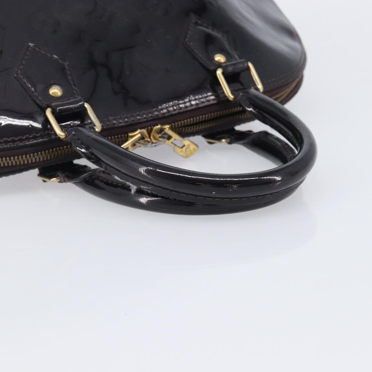 LOUIS VUITTON Monogram Vernis Alma GM Hand Bag Amarante M93595 LV Auth 207207