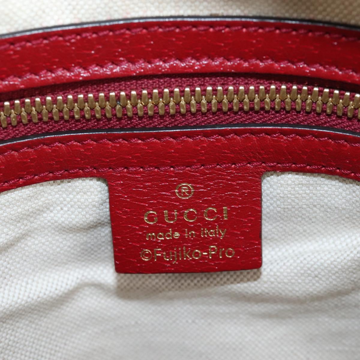 GUCCI Micro GG Supreme Doraemon Backpack PVC Beige Gold 647816 Auth 207209M