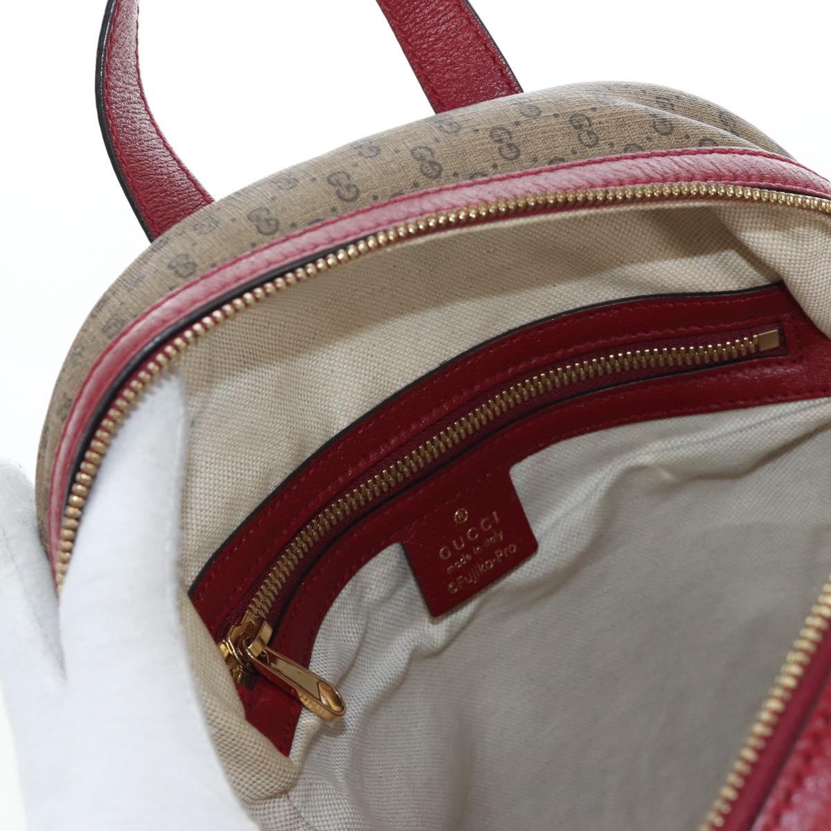 GUCCI Micro GG Supreme Doraemon Backpack PVC Beige Gold 647816 Auth 207209M