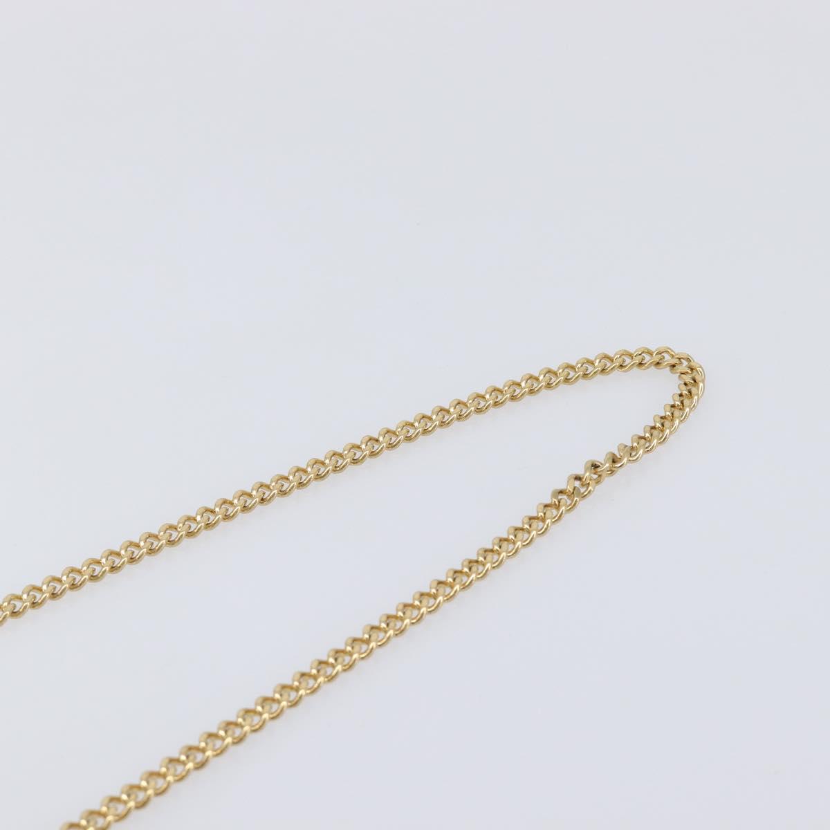 CELINE Triomphe Chain Shoulder Bag PVC White Gold Auth 207222A