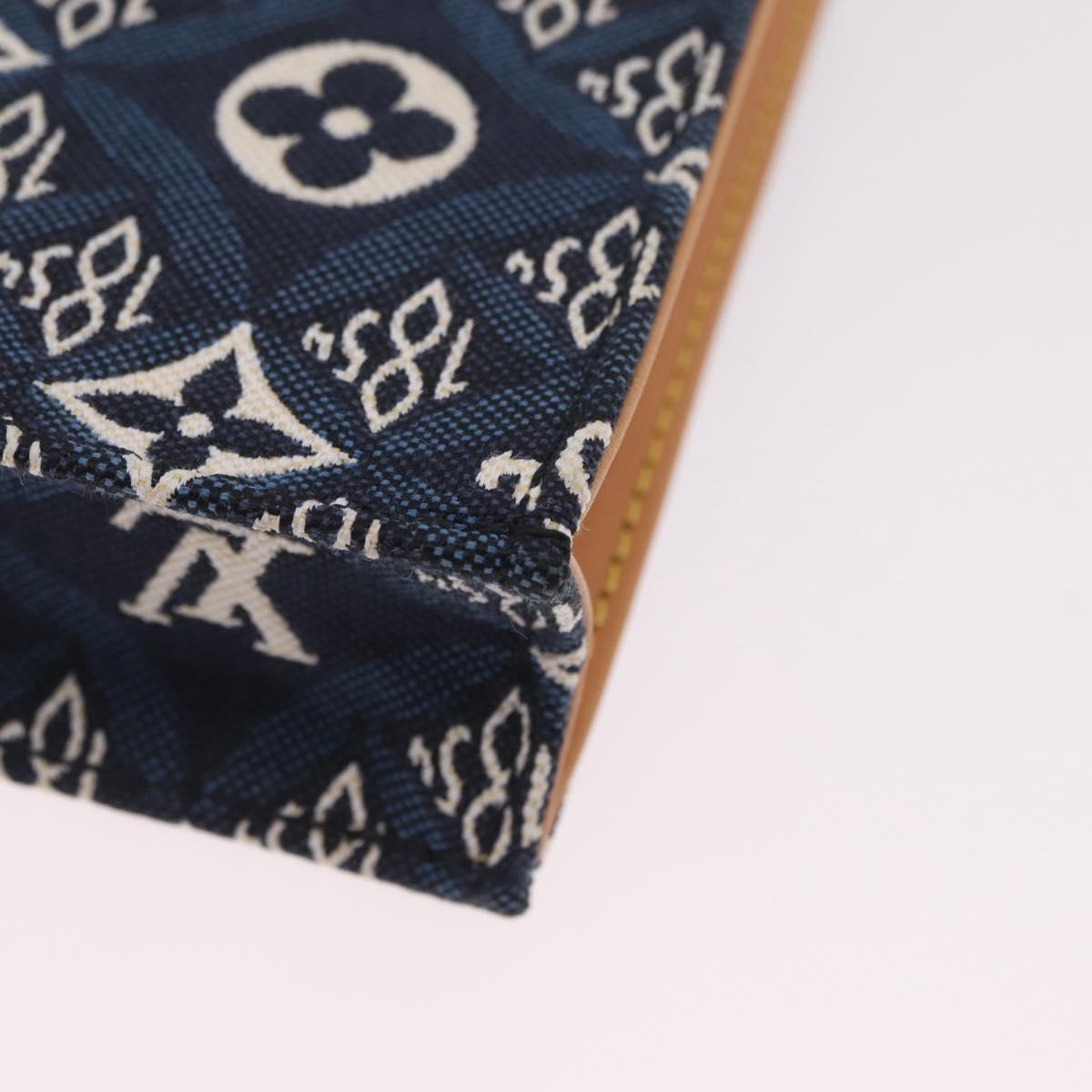 LOUIS VUITTON Monogram Jaguar Petit Sac Plat Bag 2way Navy M80288 Auth 207226M