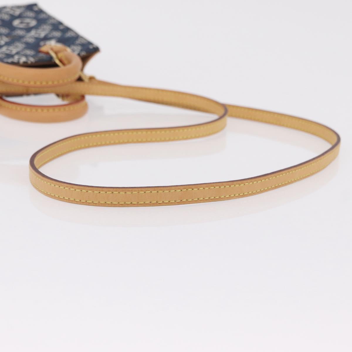 LOUIS VUITTON Monogram Jaguar Petit Sac Plat Bag 2way Navy M80288 Auth 207226M