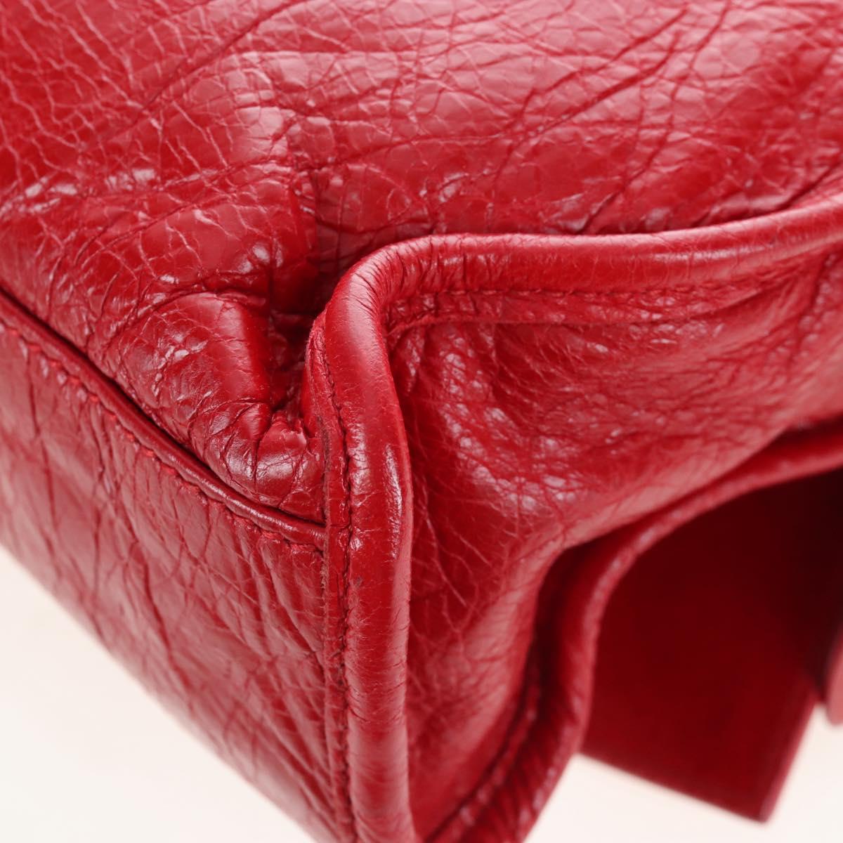 Balenciaga Giant Mini City Hand Bag Leather 2way Red Gold 309544 Auth 207227SAM