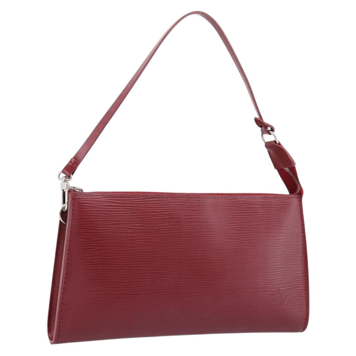 LOUIS VUITTON Epi Pochette Accessoires Accessory Wine Red M5298M Auth 207241A