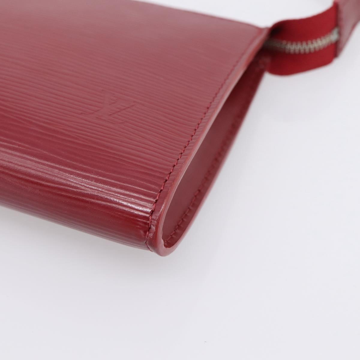 LOUIS VUITTON Epi Pochette Accessoires Accessory Wine Red M5298M Auth 207241A