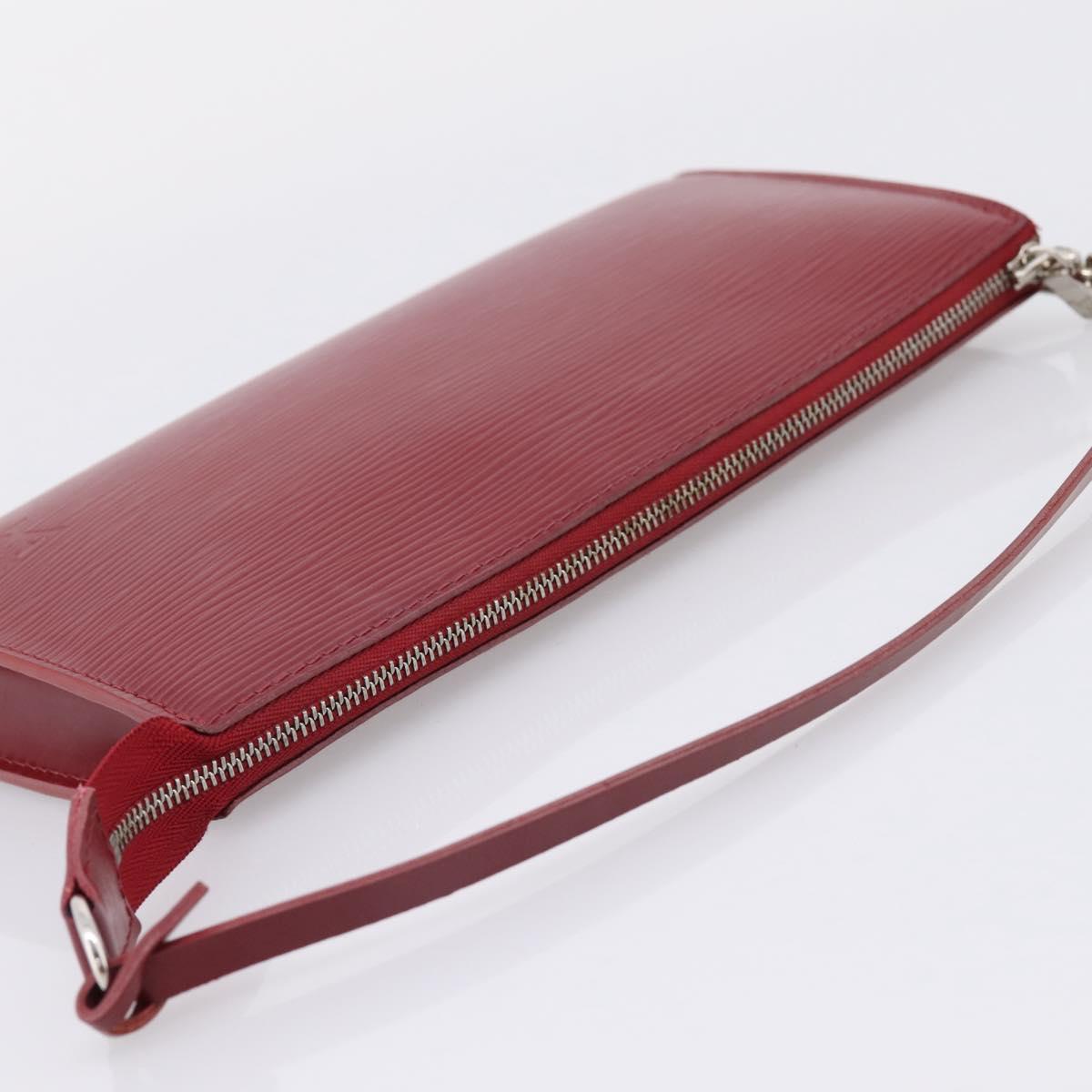 LOUIS VUITTON Epi Pochette Accessoires Accessory Wine Red M5298M Auth 207241A