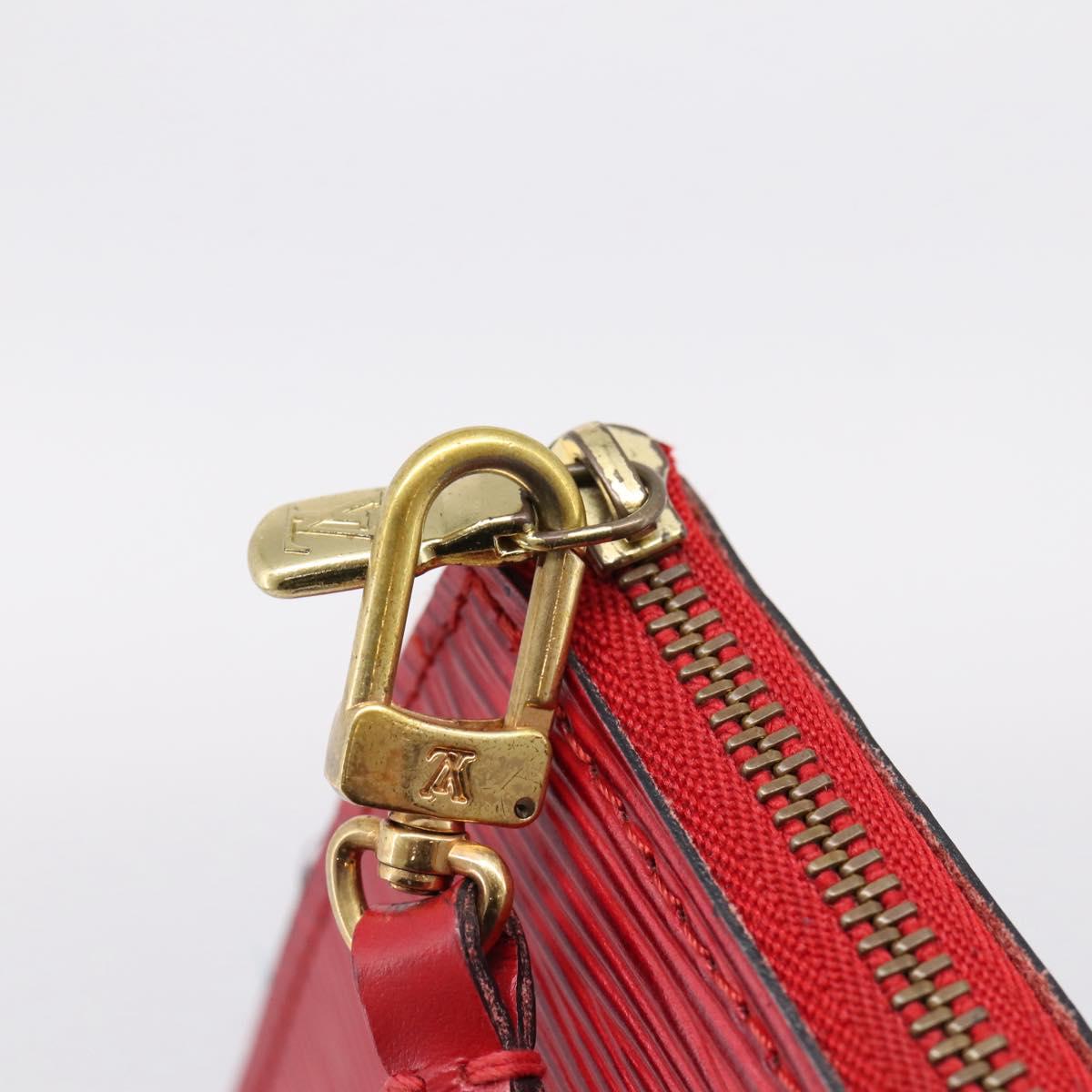 LOUIS VUITTON Epi Pochette Accessoires Accessory Pouch Red M52987 LV Auth 207264
