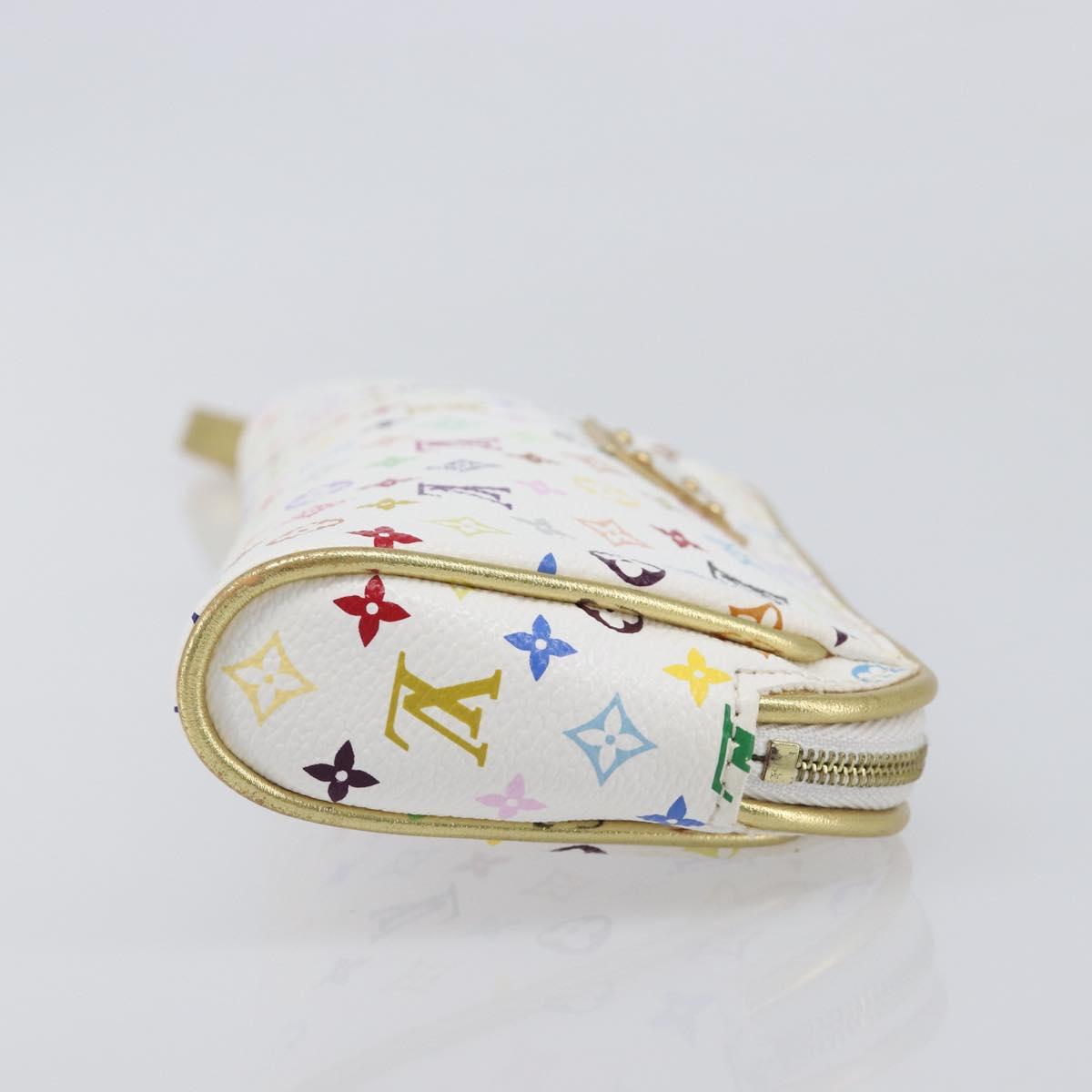 LOUIS VUITTON Monogram Multicolor Kate Clutch Bag White M55212 LV Auth 207267V