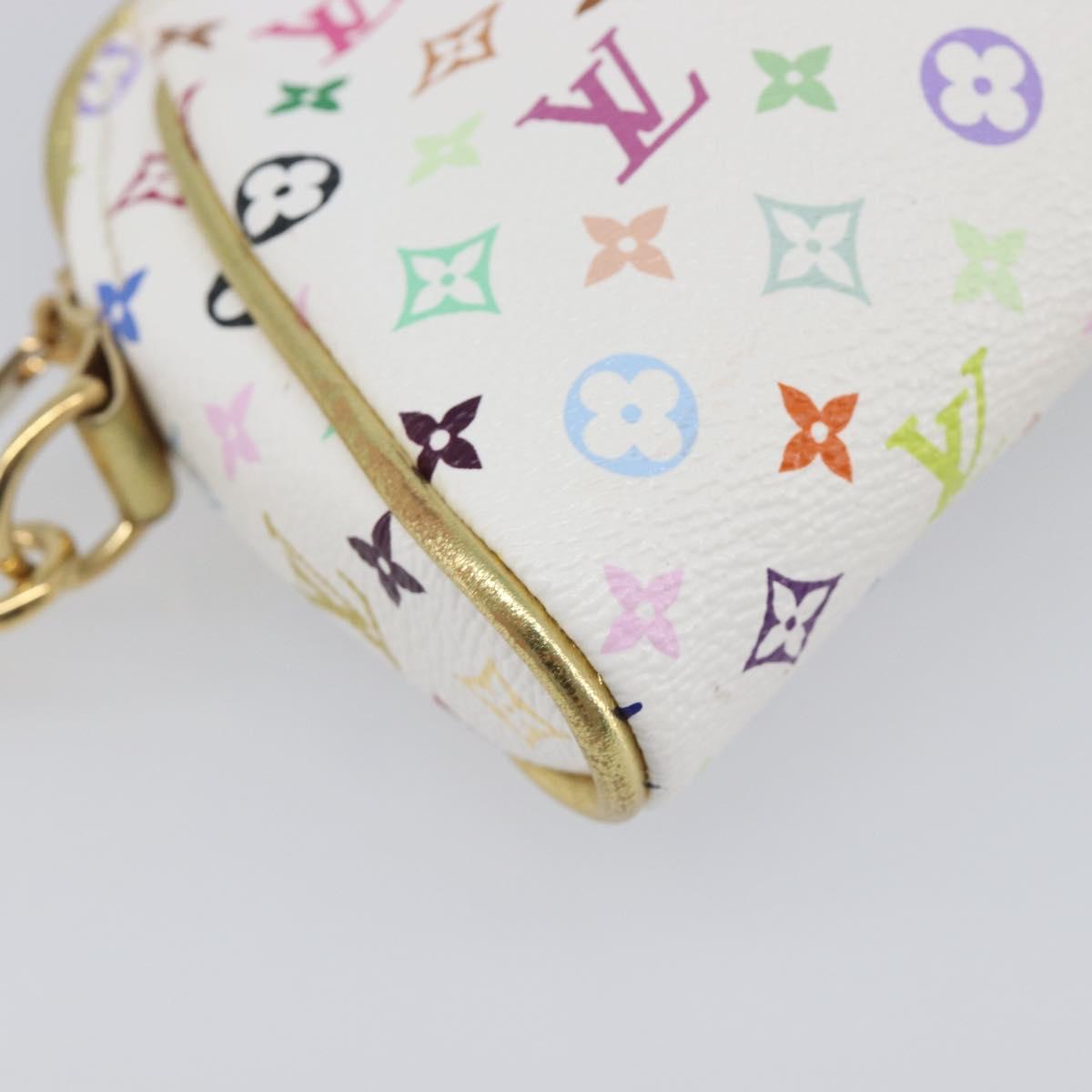LOUIS VUITTON Monogram Multicolor Kate Clutch Bag White M55212 LV Auth 207267V