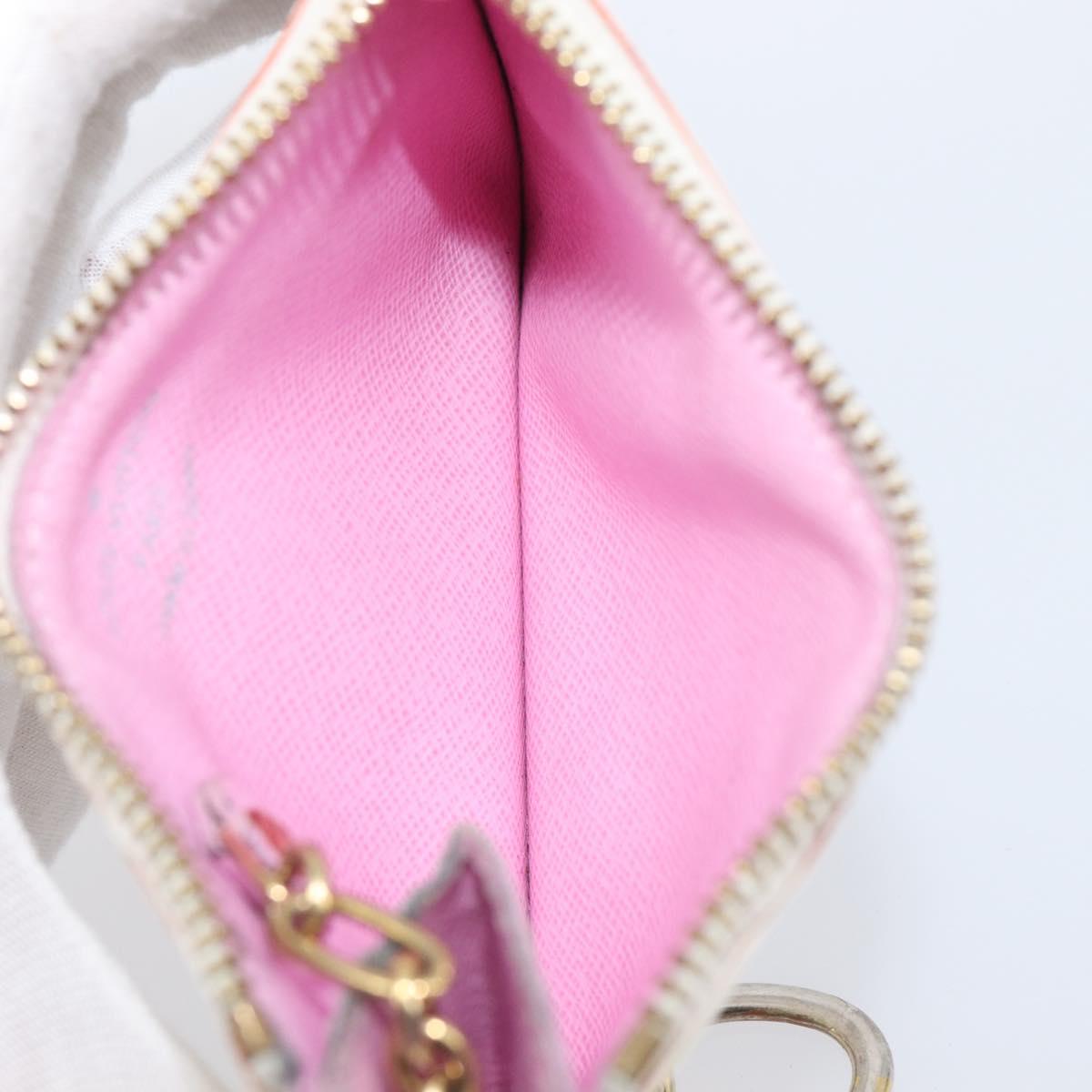 LOUIS VUITTON Monogram Multicolor Pochette Cles NM White M93734 LV Auth 207269