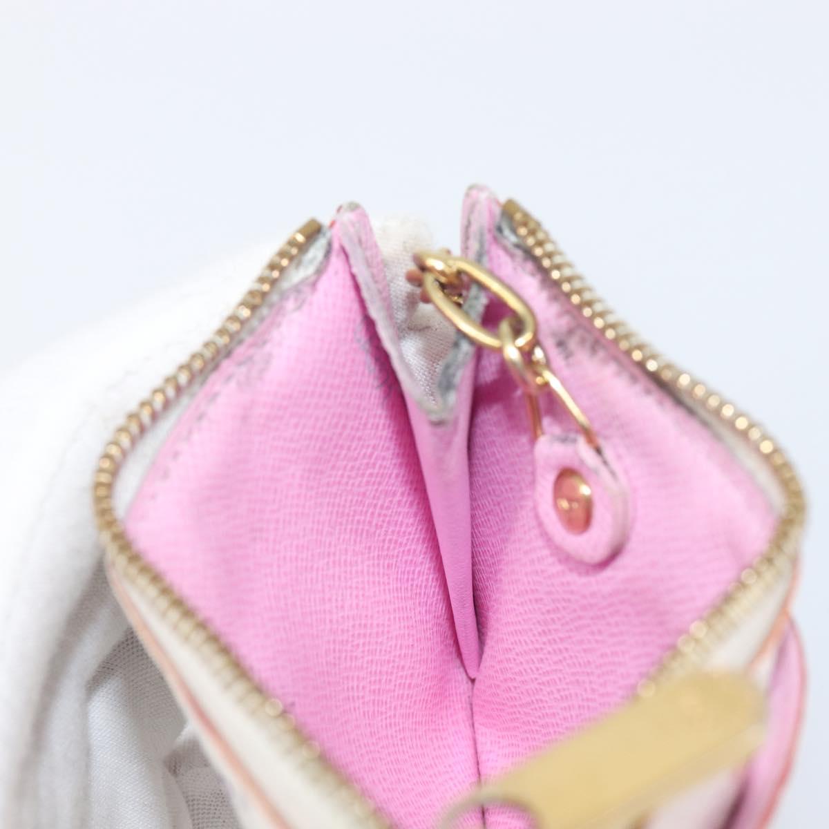 LOUIS VUITTON Monogram Multicolor Pochette Cles NM White M93734 LV Auth 207269