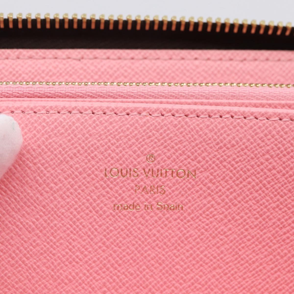 LOUIS VUITTON Monogram Jungle Dot Zippy Wallet Red M41908 LV Auth 207271M