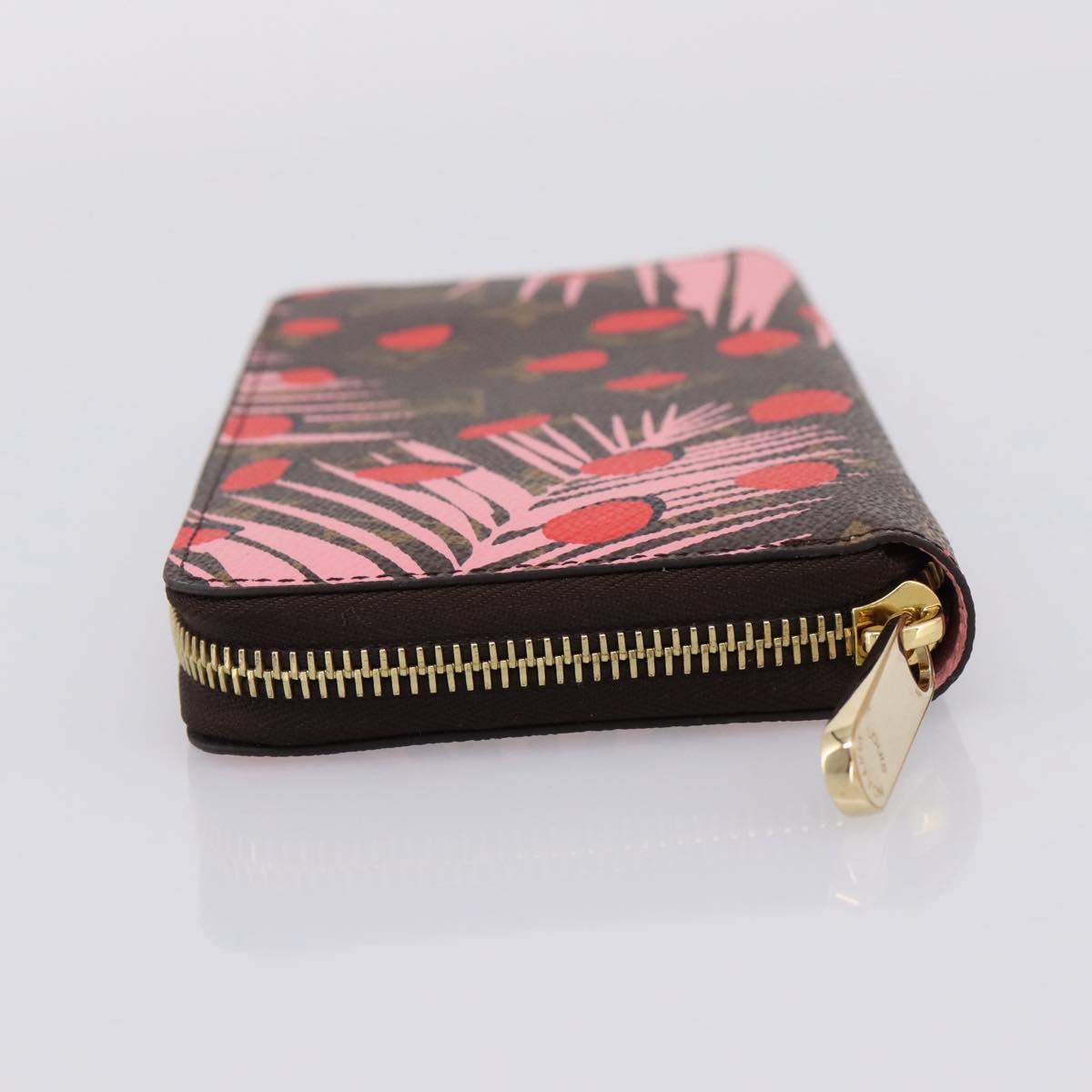 LOUIS VUITTON Monogram Jungle Dot Zippy Wallet Red M41908 LV Auth 207271M