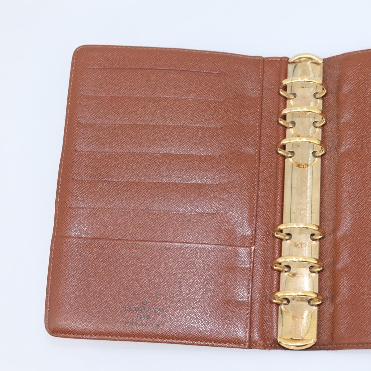 LOUIS VUITTON Monogram Agenda MM Day Planner Cover R20105 LV Auth 207278