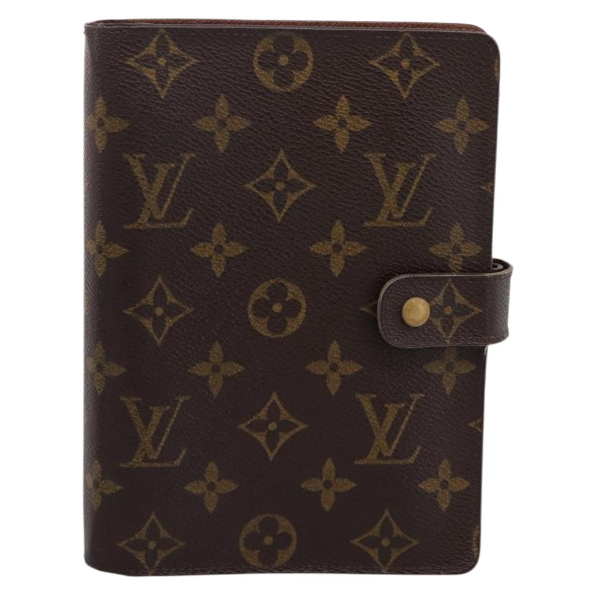 LOUIS VUITTON Monogram Agenda MM Day Planner Cover R20105 LV Auth 207278