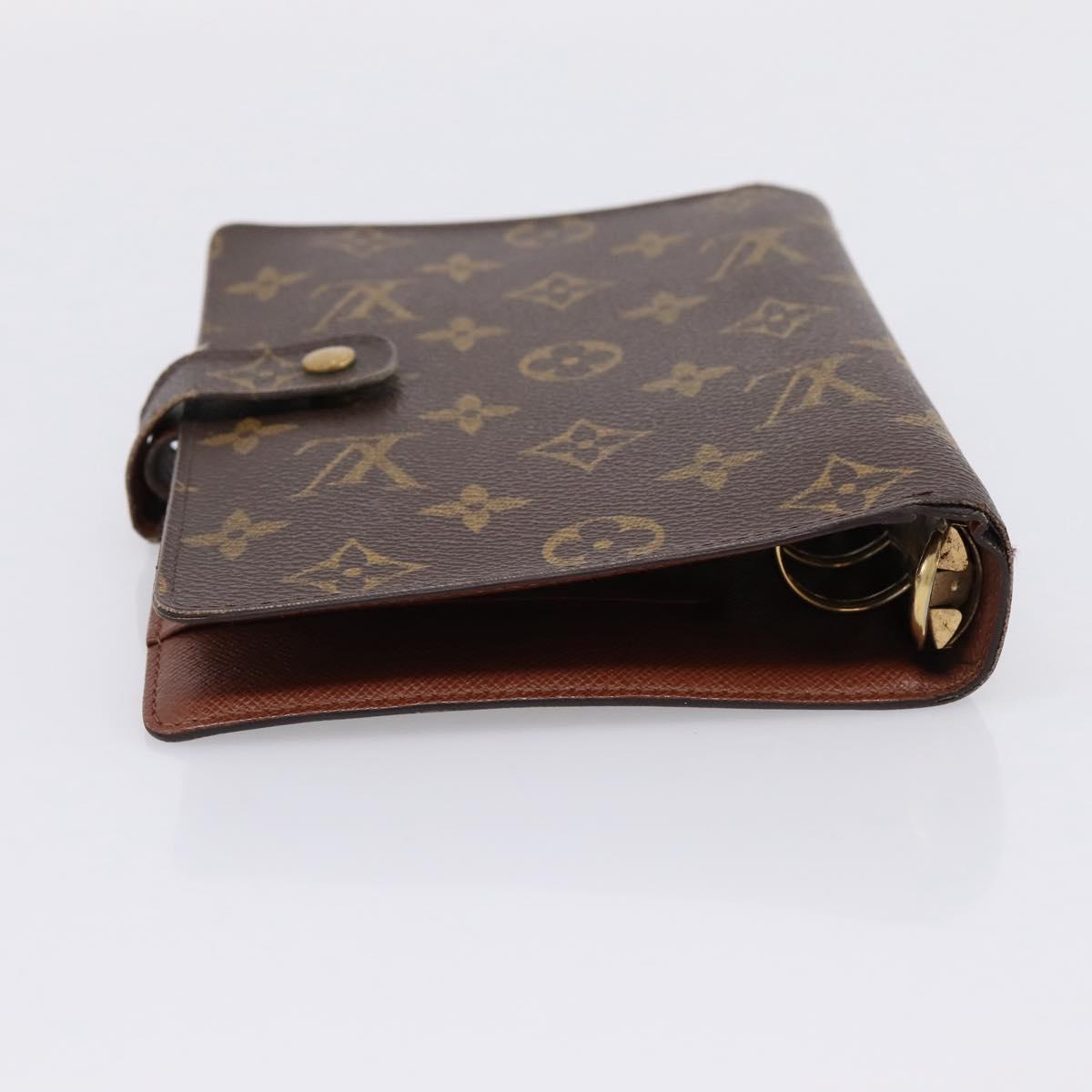 LOUIS VUITTON Monogram Agenda MM Day Planner Cover R20105 LV Auth 207278