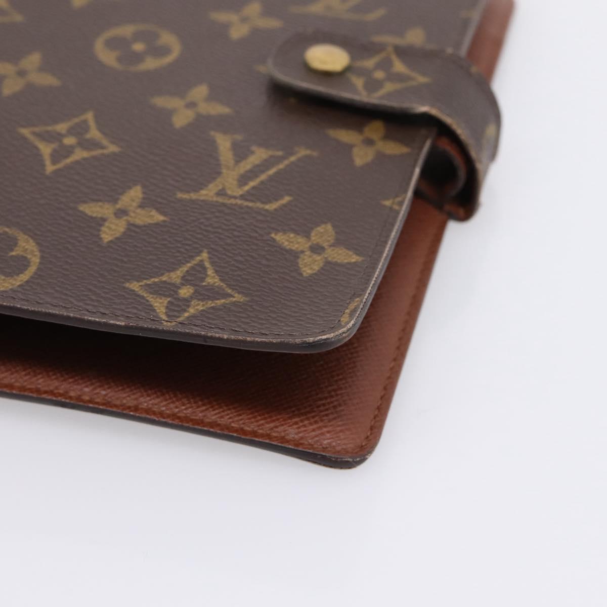 LOUIS VUITTON Monogram Agenda MM Day Planner Cover R20105 LV Auth 207278