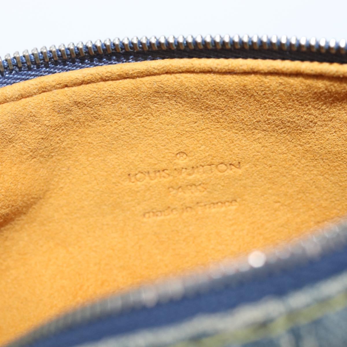 LOUIS VUITTON Monogram Denim Trousse Speedy PM Pouch Blue M95082 LV Auth 207279A