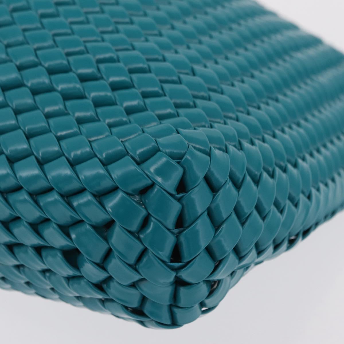 Bottega Veneta INTRECCIATO Clutch Bag Leather Emerald Green Auth 207290M