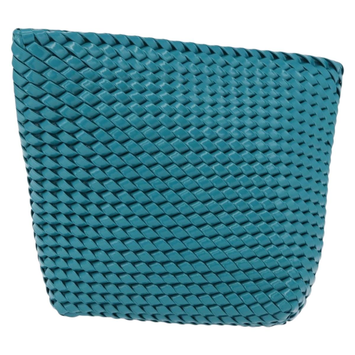 Bottega Veneta INTRECCIATO Clutch Bag Leather Emerald Green Auth 207290M