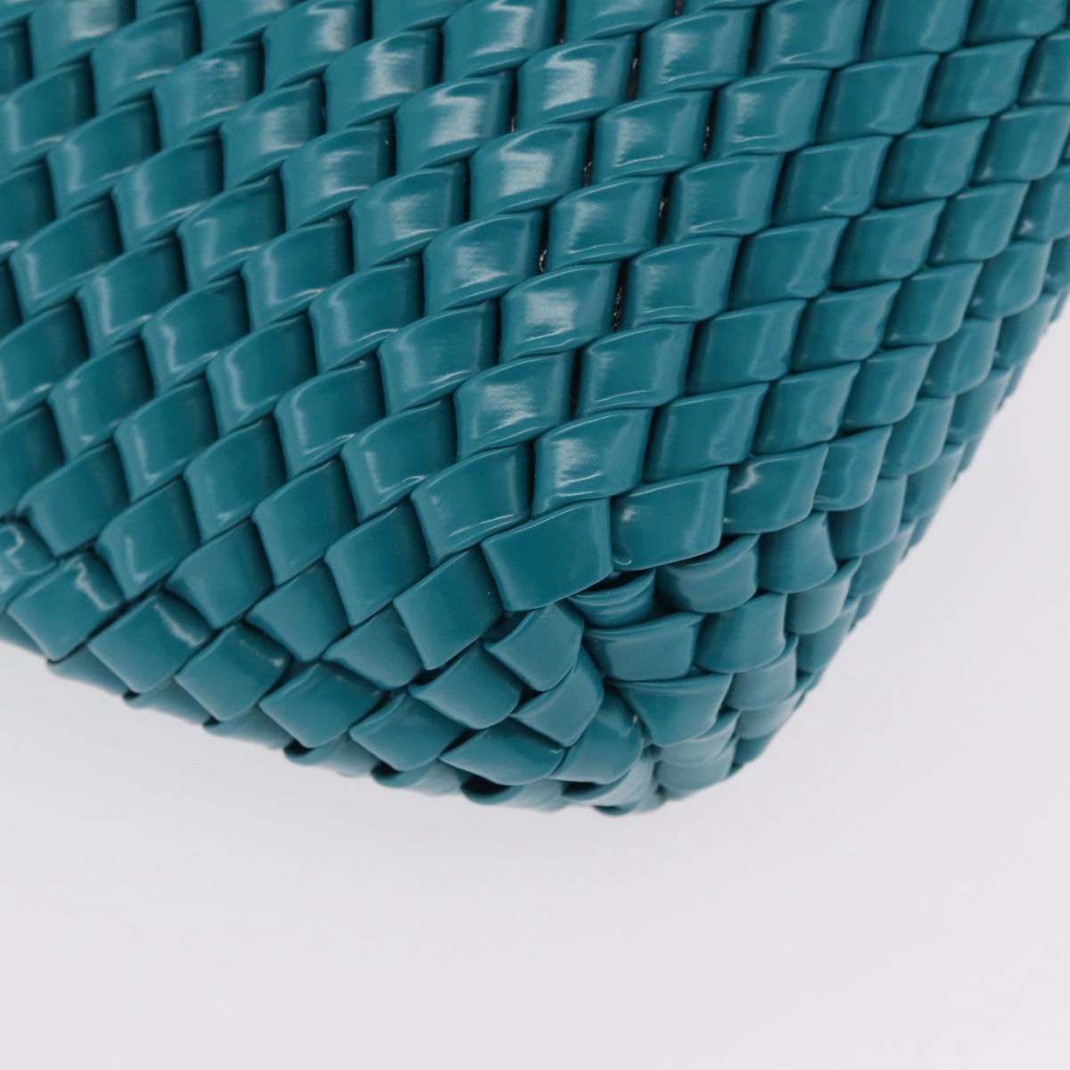 Bottega Veneta INTRECCIATO Clutch Bag Leather Emerald Green Auth 207290M
