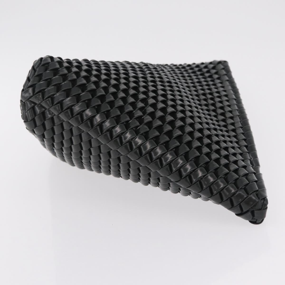 Bottega Veneta INTRECCIATO Clutch Bag Leather Dark Brown Silver Auth 207291M