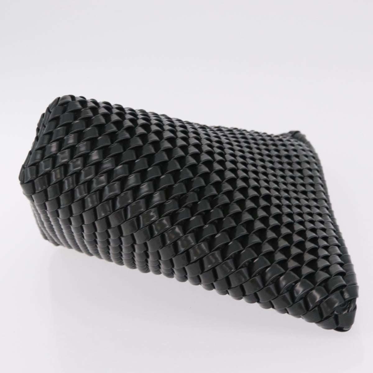 Bottega Veneta INTRECCIATO Clutch Bag Leather Dark Brown Silver Auth 207291M
