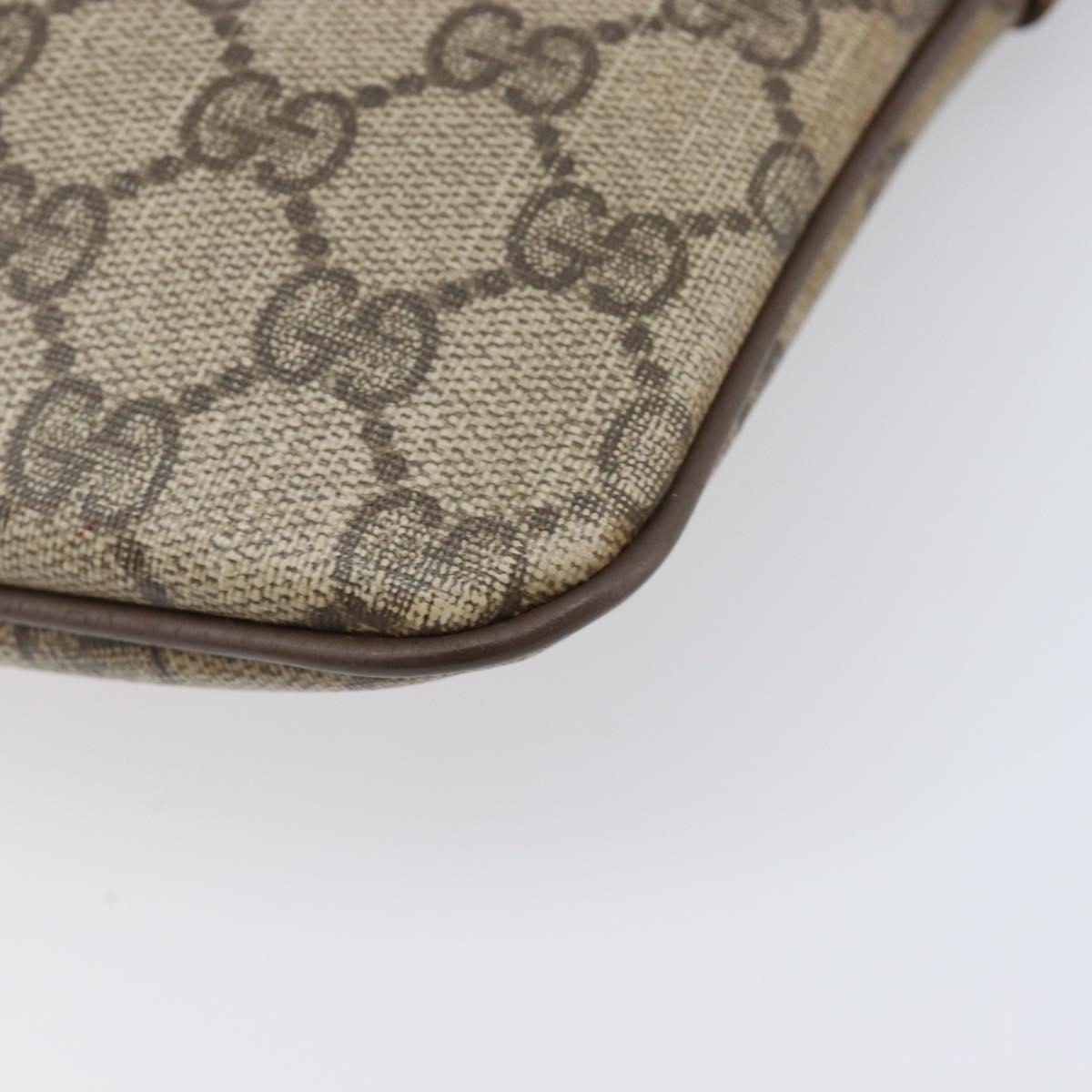 GUCCI GG Supreme Web Sherry Line Shoulder Bag PVC Beige 904 02 047 Auth 207308