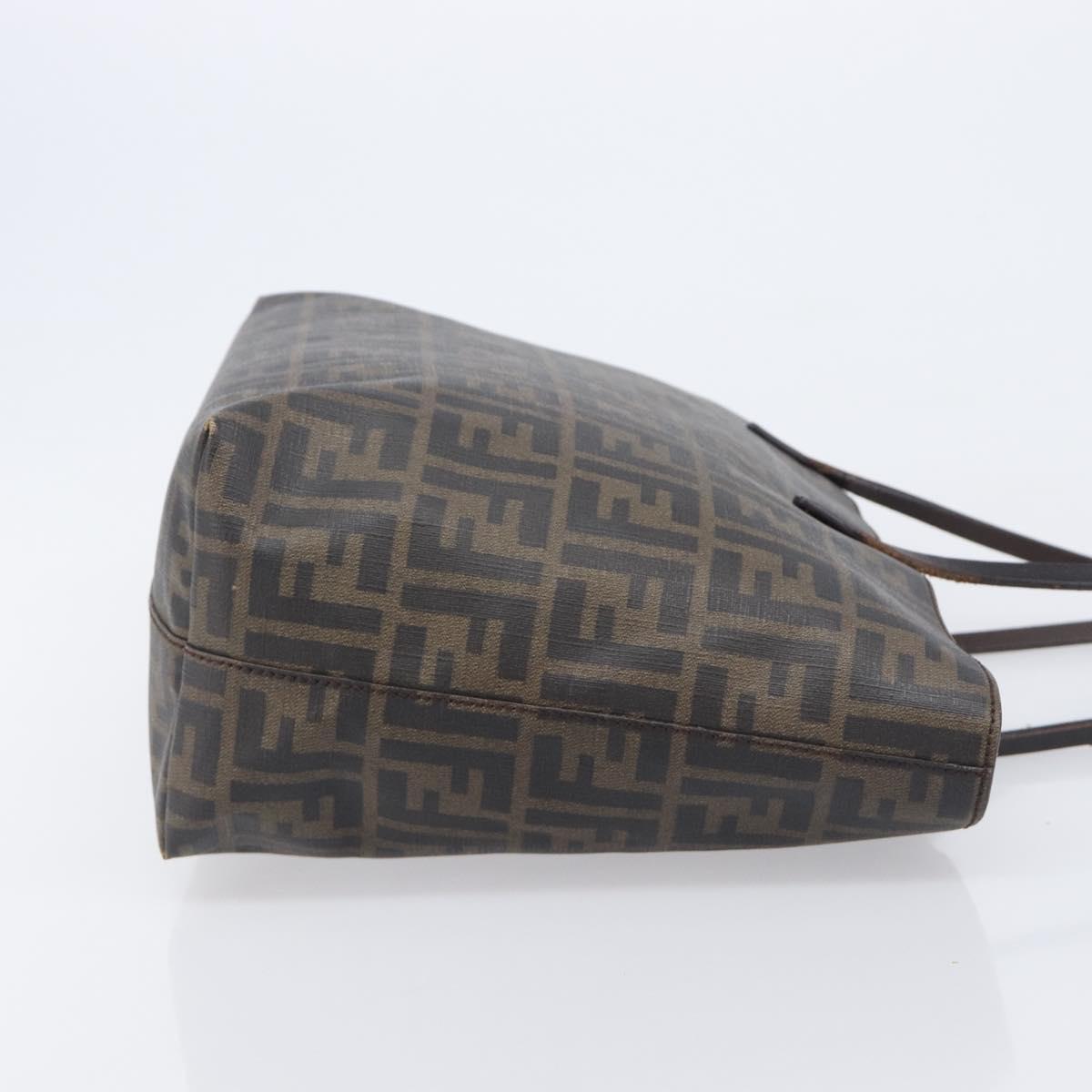 FENDI Zucca Tote Bag PVC Brown 8BH198 Auth 207311