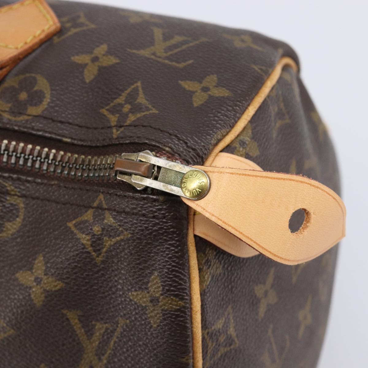 LOUIS VUITTON Monogram Speedy 30 Hand Bag M41526 LV Auth 207320