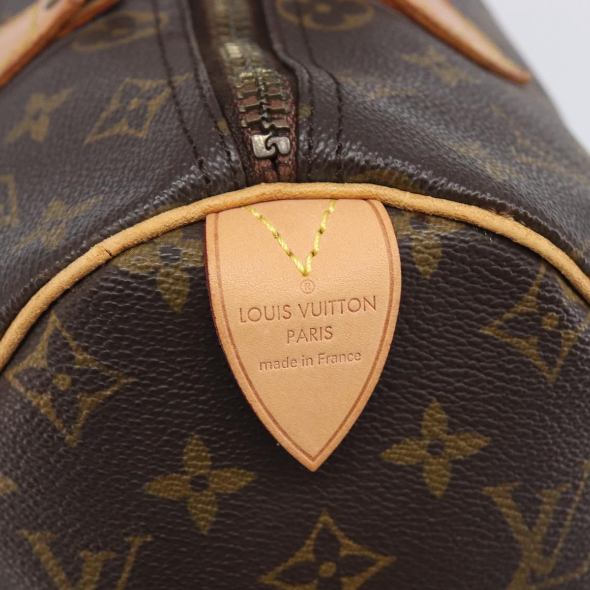 LOUIS VUITTON Monogram Speedy 30 Hand Bag M41526 LV Auth 207320