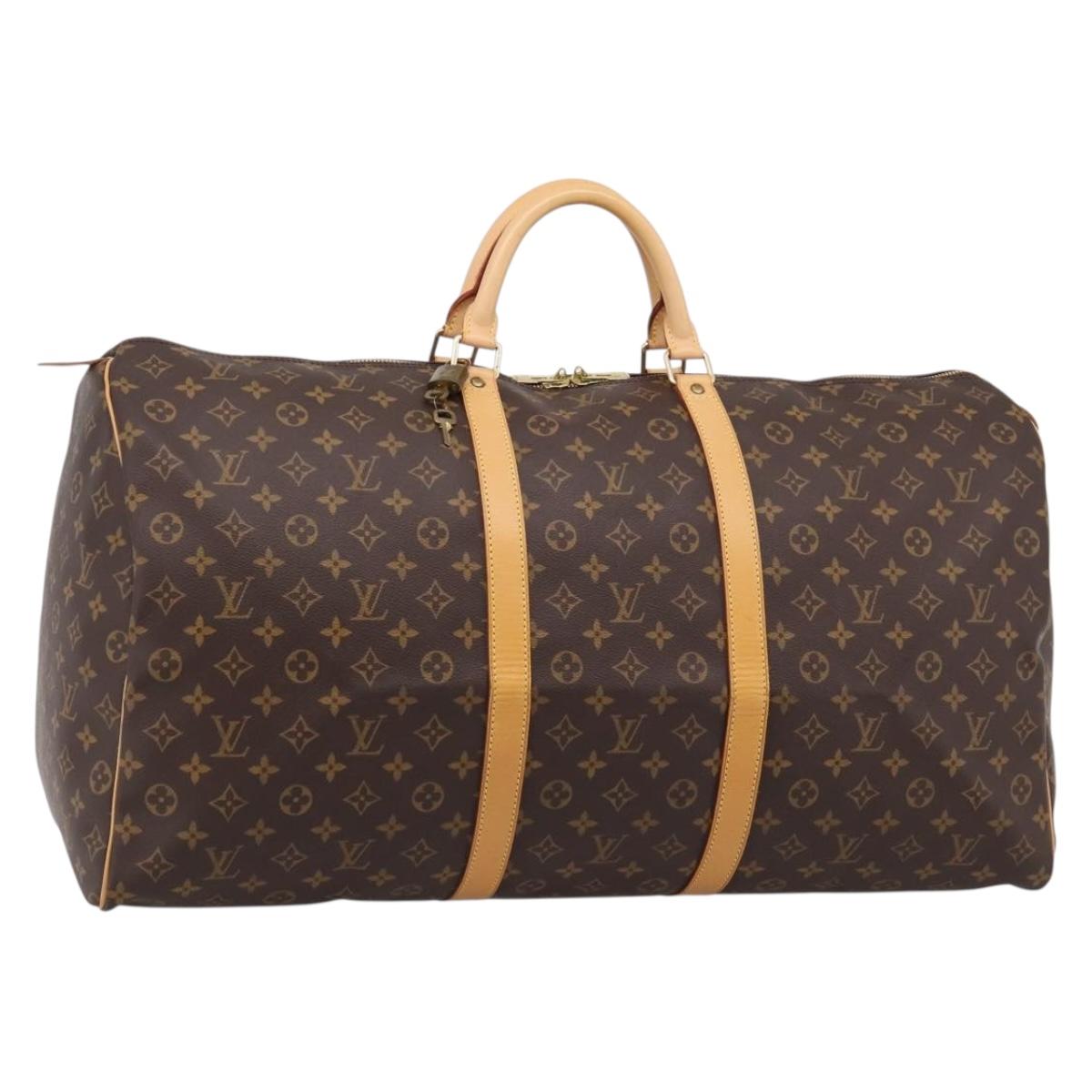LOUIS VUITTON Monogram Keepall 60 Boston Bag M41422 LV Auth 207323V
