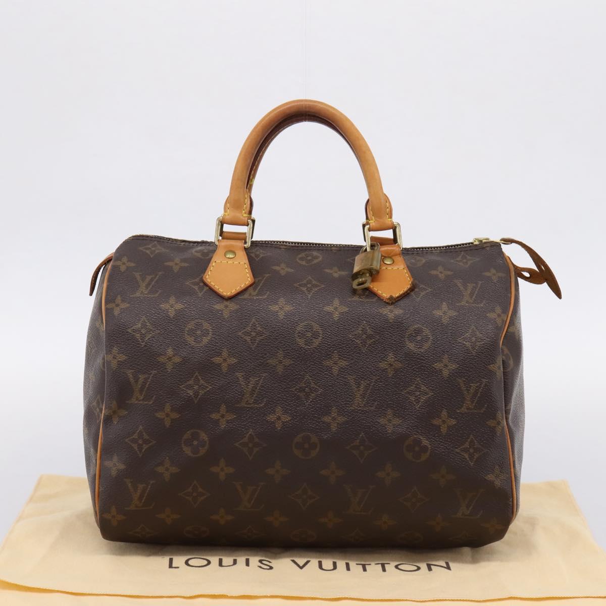 LOUIS VUITTON Monogram Speedy 30 Hand Bag M41526 LV Auth 207346V