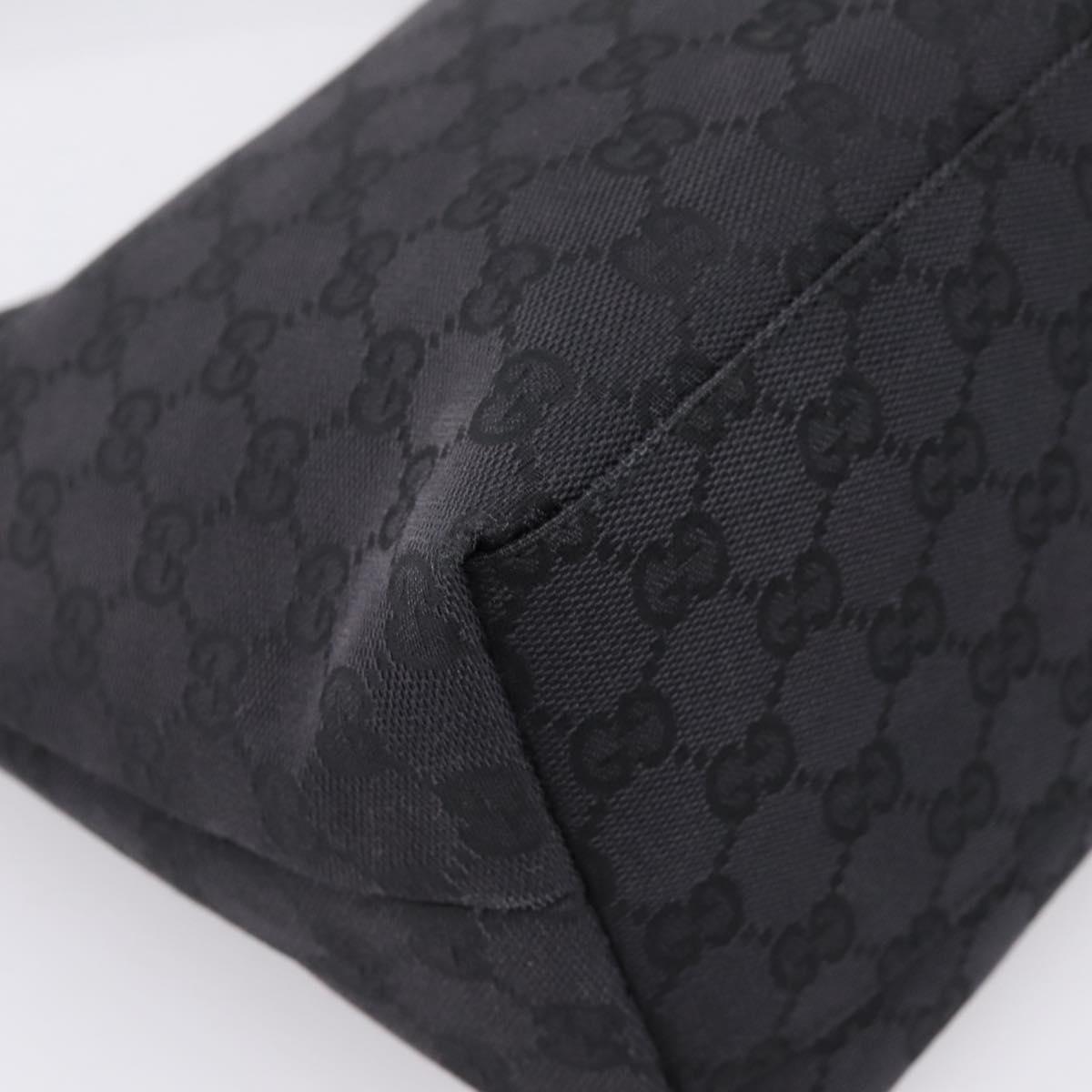 GUCCI GG Canvas Shoulder Bag Black Silver 001 3386 Auth 207352A