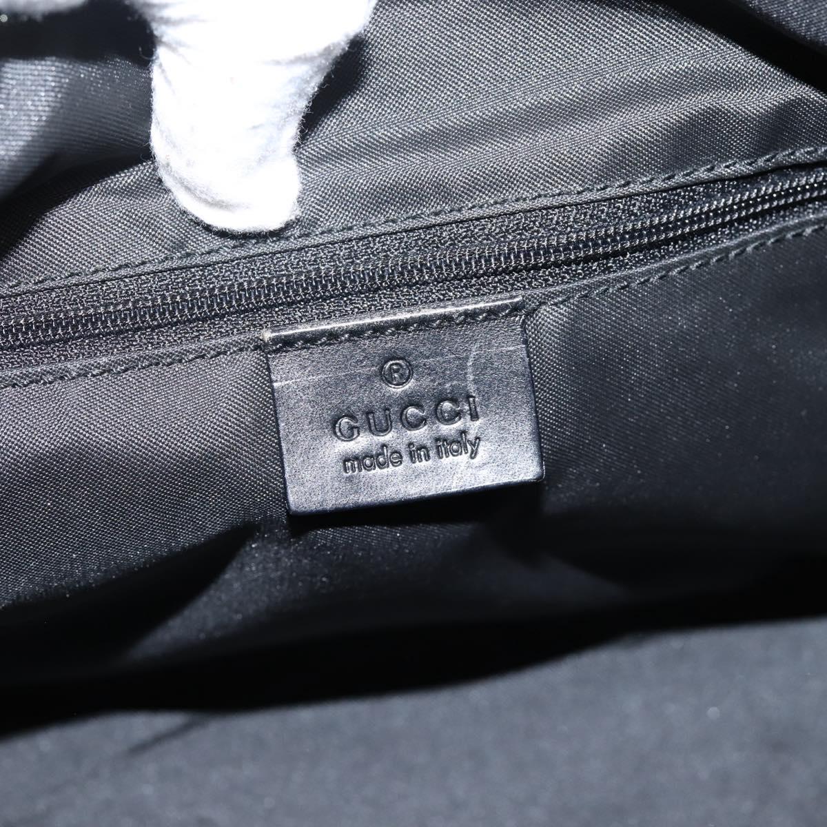 GUCCI GG Canvas Shoulder Bag Black Silver 001 3386 Auth 207352A