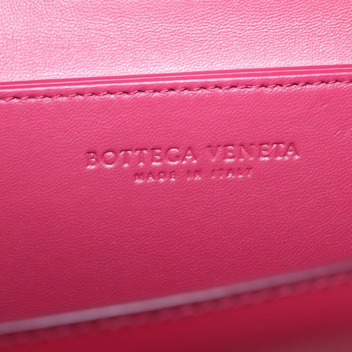 Bottega Veneta Shoulder Bag Leather Red Gold Auth 207362V