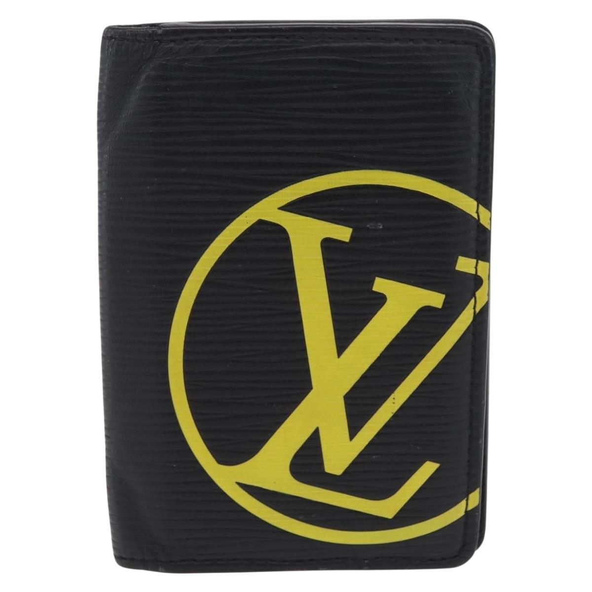 LOUIS VUITTON Epi Organizer Dupoch Card Case Black M63582 LV Auth 207383A