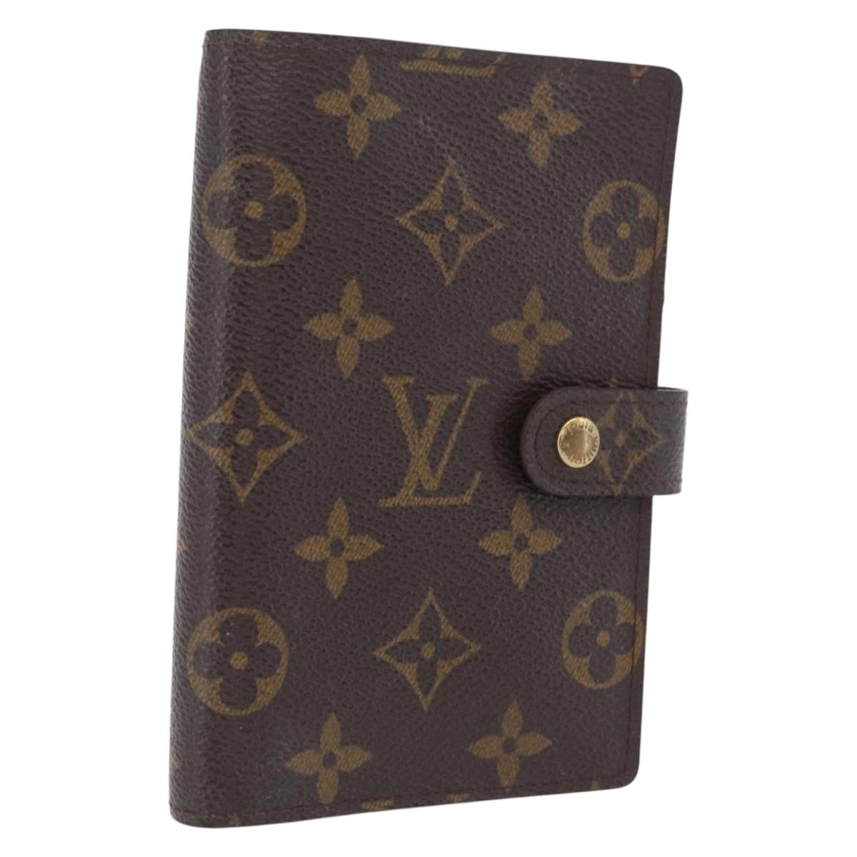 LOUIS VUITTON Monogram Agenda PM Day Planner Cover R20005 LV Auth 207391