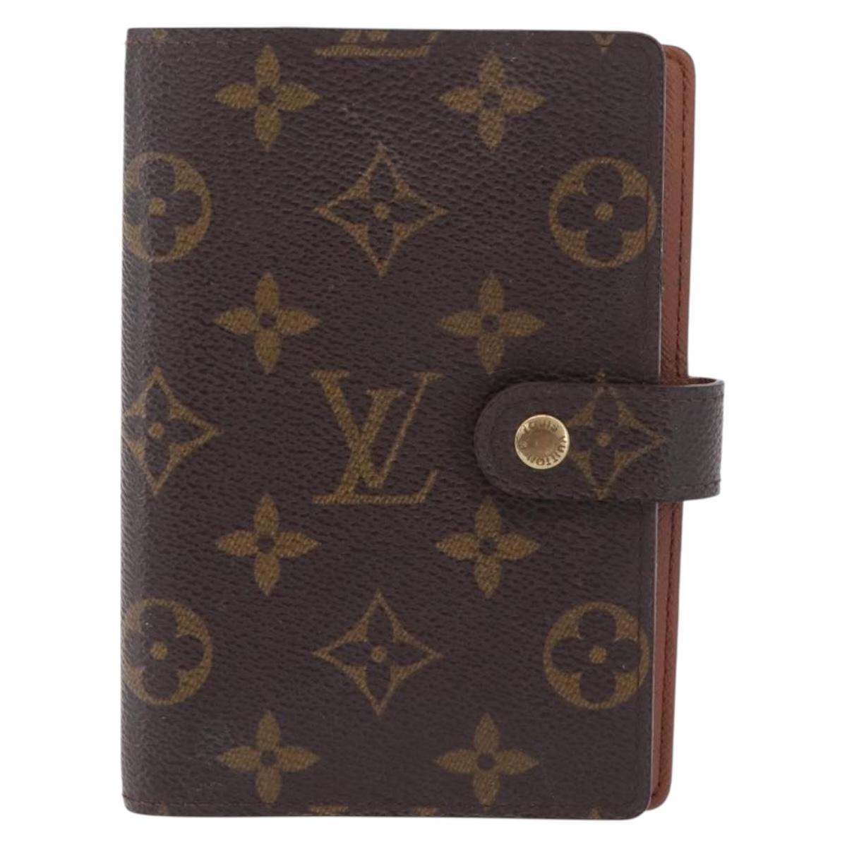 LOUIS VUITTON Monogram Agenda PM Day Planner Cover R20005 LV Auth 207391