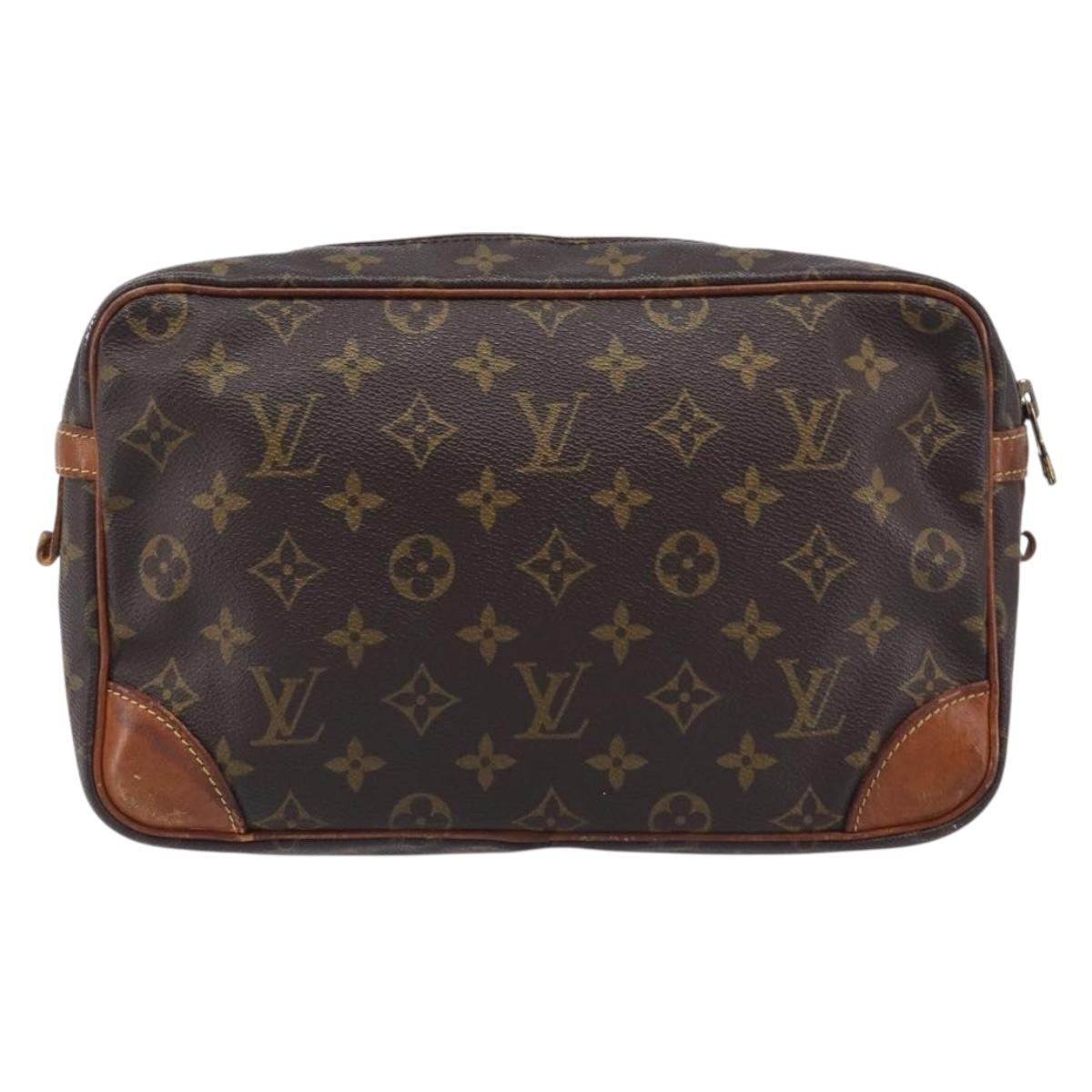 LOUIS VUITTON Monogram Compiegne 28 Clutch Bag M51845 LV Auth 207404