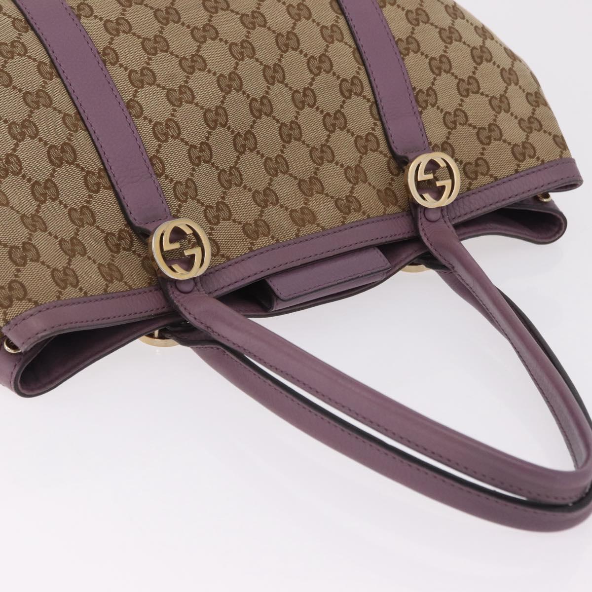 GUCCI GG Canvas Miss GG Tote Bag Beige Gold 353122 Auth 207407V